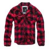 Brandit Check Shirt Rood Zwart Overhemd Heren