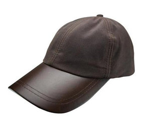 Game Baseball Cap Bruin Gewaxt Katoen - Leren Klep Game Baseball Cap Bruin Gewaxt Katoen - Leren Klep