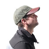 Game Baseball Cap Groen Gewaxt Katoen - Leren Klep Game Baseball Cap Groen Gewaxt Katoen - Leren Klep