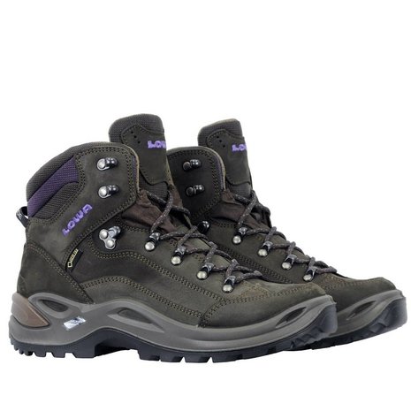 Lowa Renegade GTX Mid Slate Blackberry Wandelschoenen Dames Lowa Renegade GTX Mid Slate Blackberry Wandelschoenen Dames