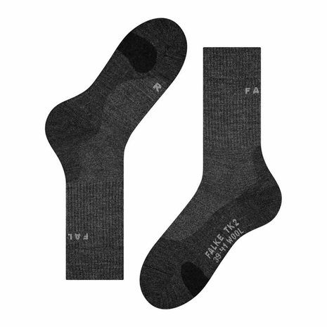 Falke TK2 Wool Smog Wandelsokken Heren Falke TK2 Wool Smog Wandelsokken Heren