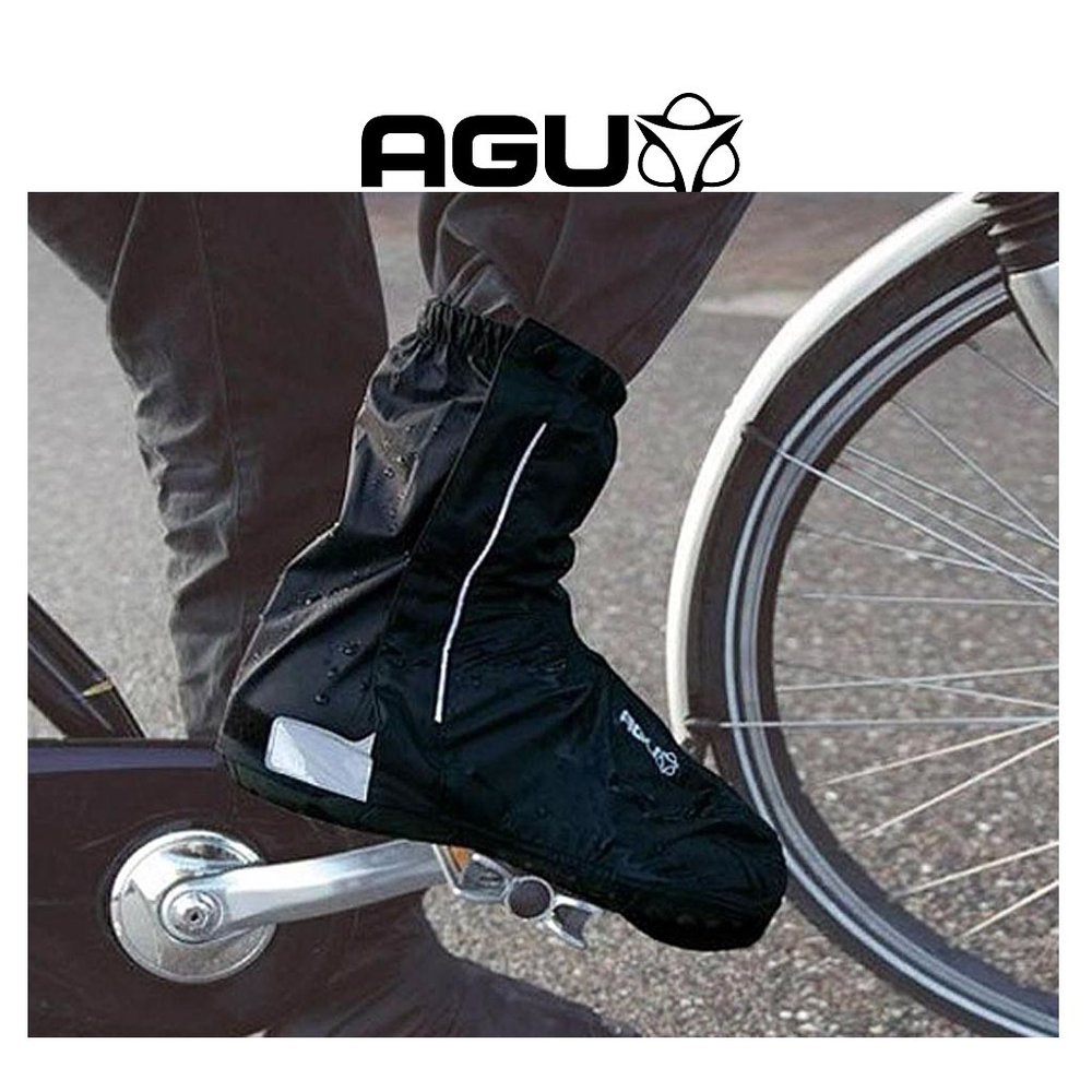 Agu Bike Boots Reflection Zwart Short Regenoverschoenen Agu Bike Boots Reflection Zwart Short Regenoverschoenen
