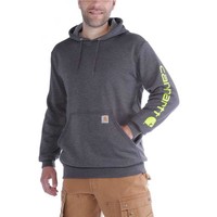 Carhartt Sleeve Logo Carbon Heather Hooded Sweatshirt Heren