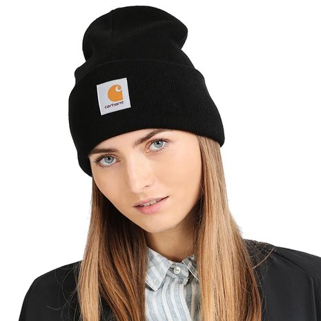 Carhartt A18 Watch Hat Zwart Muts Carhartt A18 Watch Hat Zwart Muts