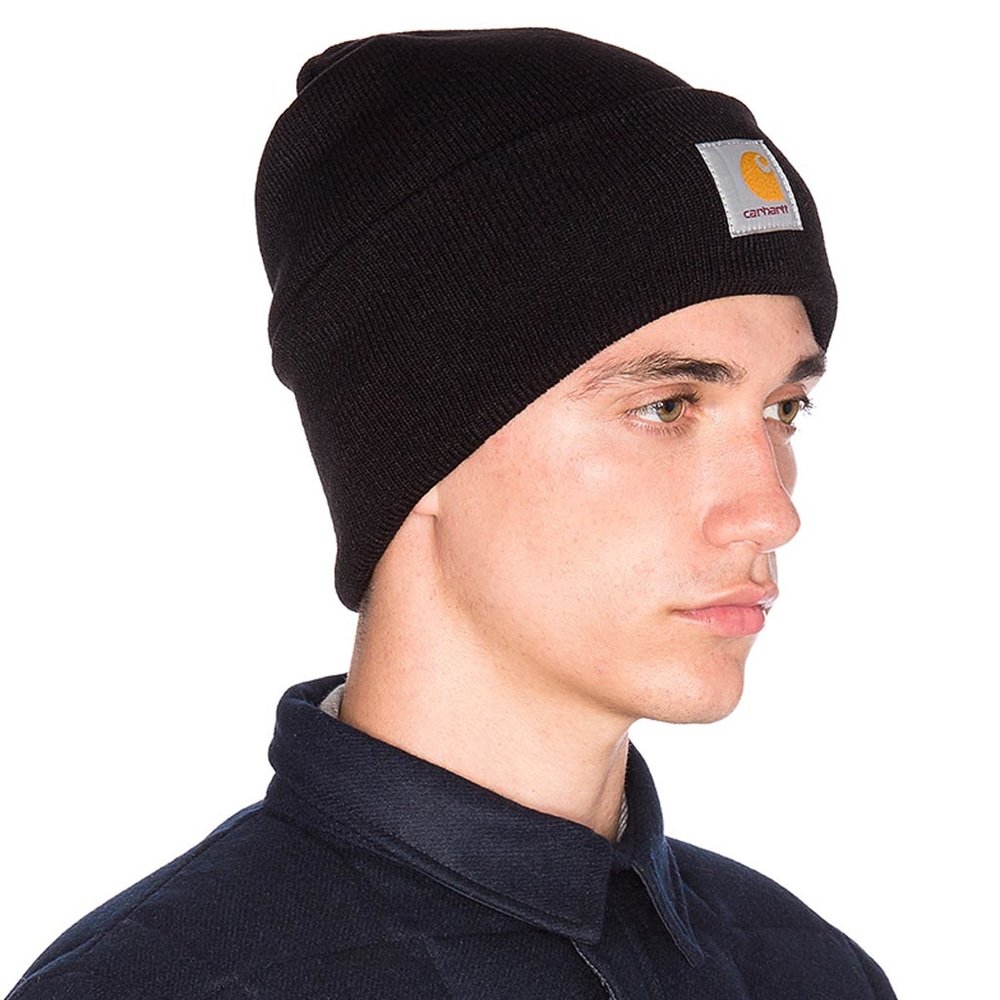 Carhartt A18 Watch Hat Zwart Muts Carhartt A18 Watch Hat Zwart Muts