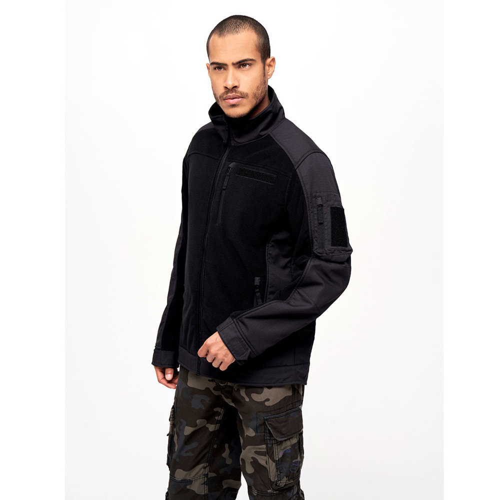 Brandit Functional Zwart Fleece Jas Heren