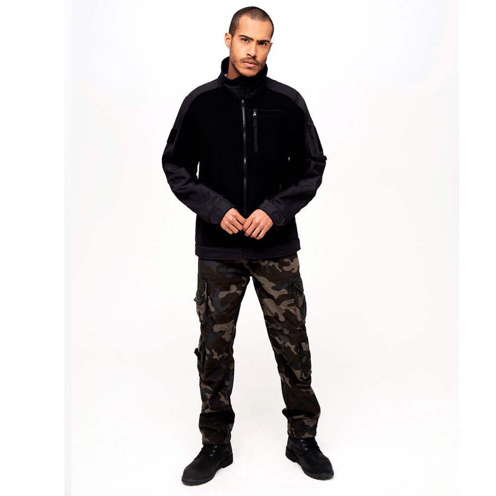 Brandit Functional Zwart Fleece Jas Heren