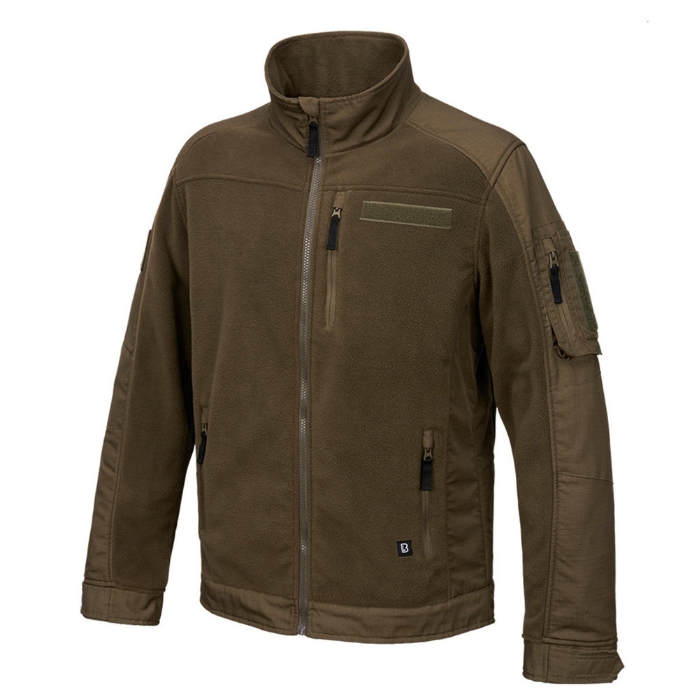 Brandit Functional Olive Fleece Jas Heren Brandit Functional Olive Fleece Jas Heren
