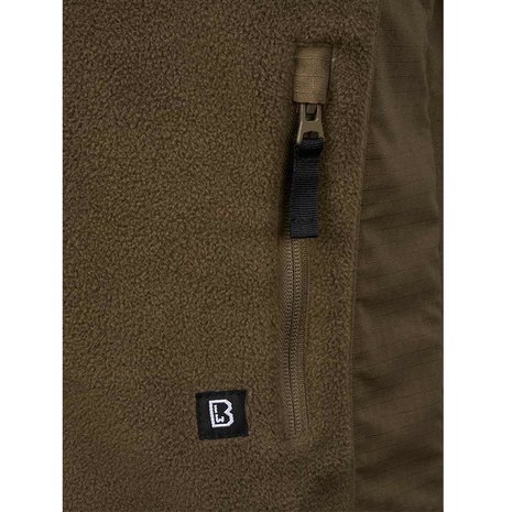 Brandit Functional Olive Fleece Jas Heren Brandit Functional Olive Fleece Jas Heren