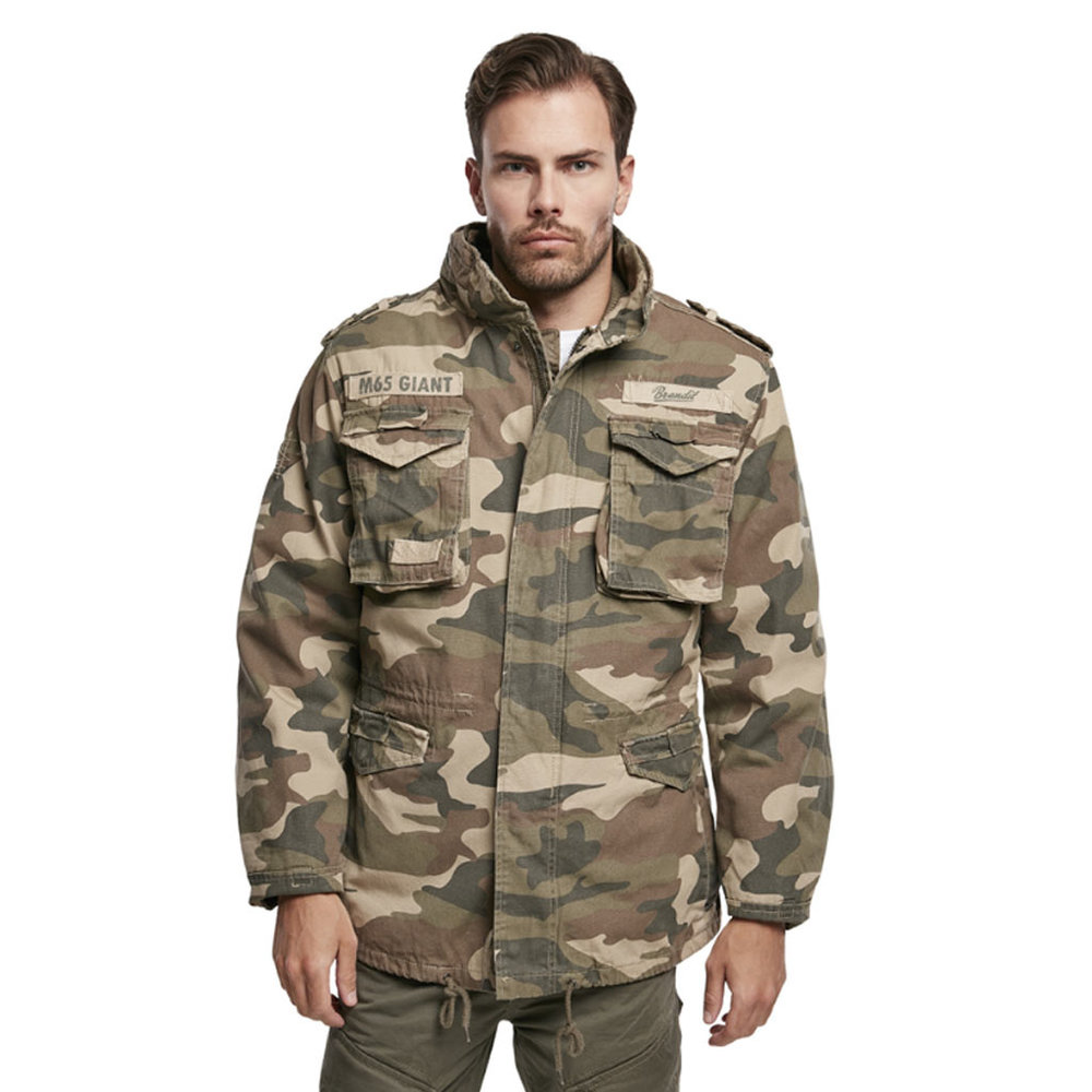 Brandit M-65 Giant Light Woodland Winterjas Heren Brandit M-65 Giant Light Woodland Winterjas Heren