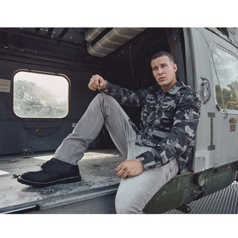 Brandit Vintage Shirt Longsleeve Grey Camo Overhemd Heren Brandit Vintage Shirt Longsleeve Grey Camo Overhemd Heren