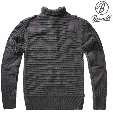 Brandit Alpin Pullover Antraciet Sweater Heren Brandit Alpin Pullover Antraciet Sweater Heren