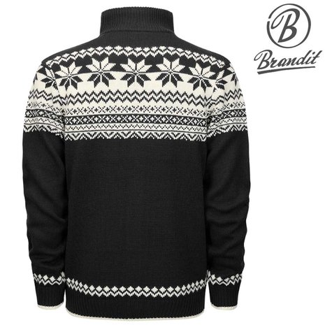 Brandit Cardigan Zwart Noors Vest Heren Brandit Cardigan Zwart Noors Vest Heren