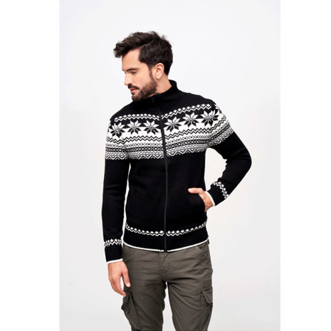 Brandit Cardigan Zwart Noors Vest Heren Brandit Cardigan Zwart Noors Vest Heren
