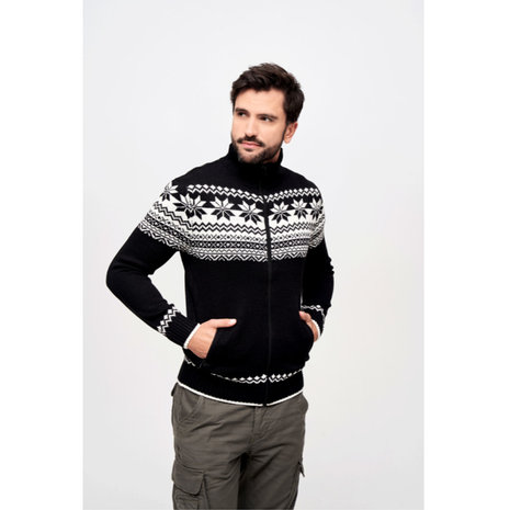 Brandit Cardigan Zwart Noors Vest Heren Brandit Cardigan Zwart Noors Vest Heren