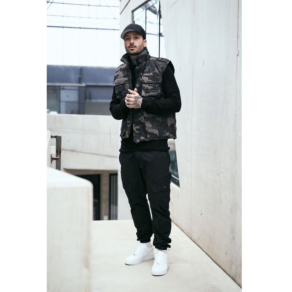 Brandit Ranger Vest Dark Camo Bodywarmer Heren Brandit Ranger Vest Dark Camo Bodywarmer Heren