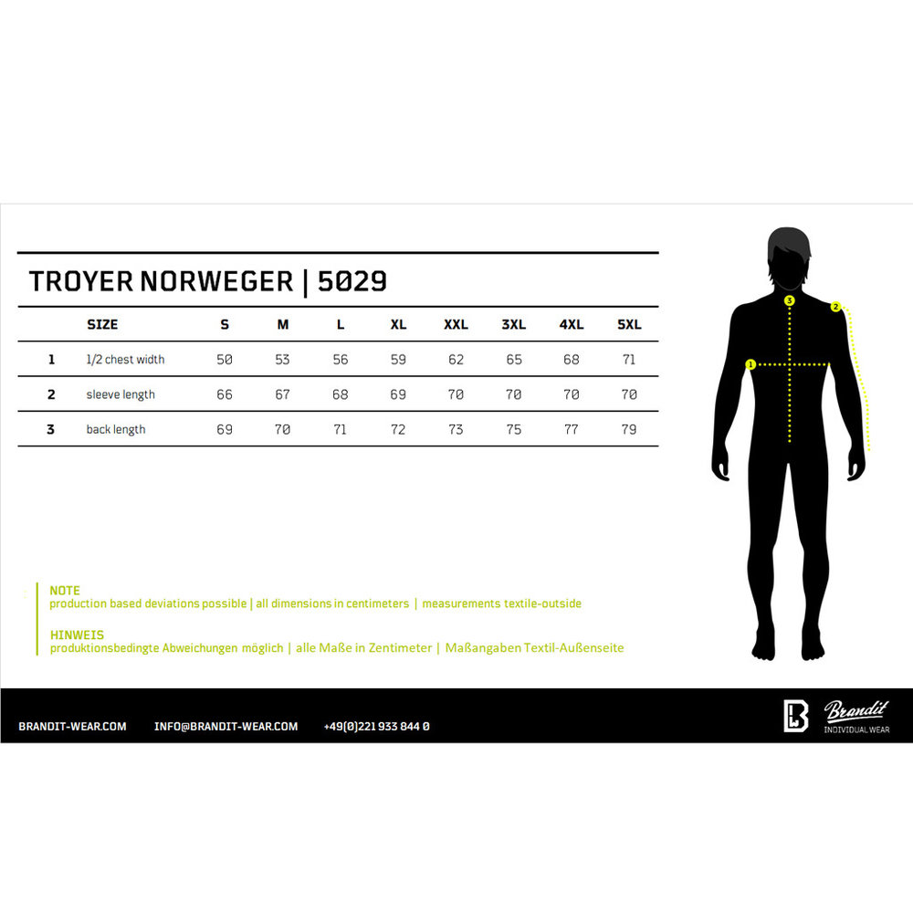 Brandit Troyer Zwart Noorse Trui Heren