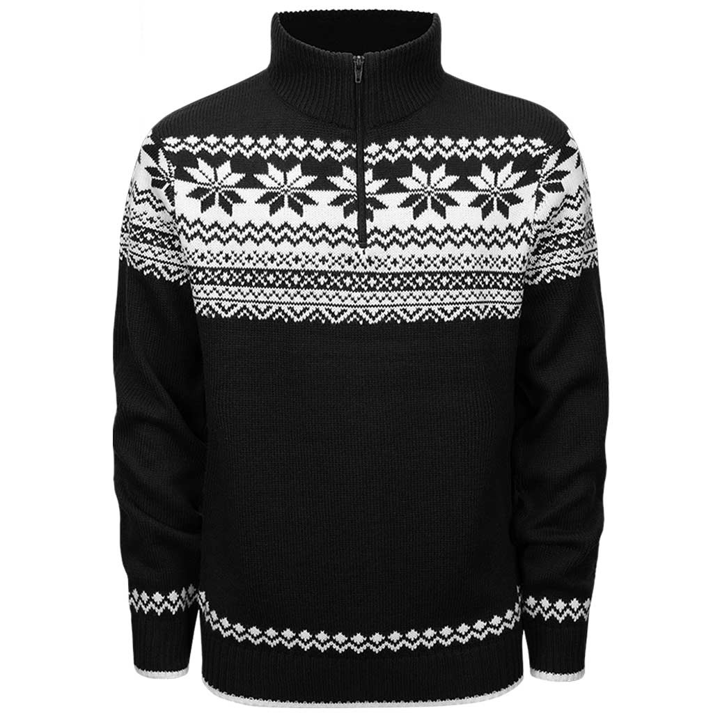 Urban Classics Sweater/trui -M- Troyer Norweger Zwart
