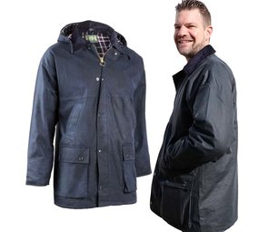 Hunter Outdoor Bolton Classic Blauw Waxjas Hunter Outdoor Bolton Classic Blauw Waxjas