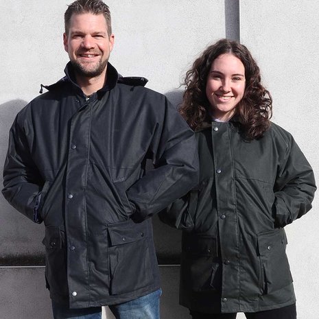 Hunter Outdoor Bolton Classic Blauw Waxjas Hunter Outdoor Bolton Classic Blauw Waxjas