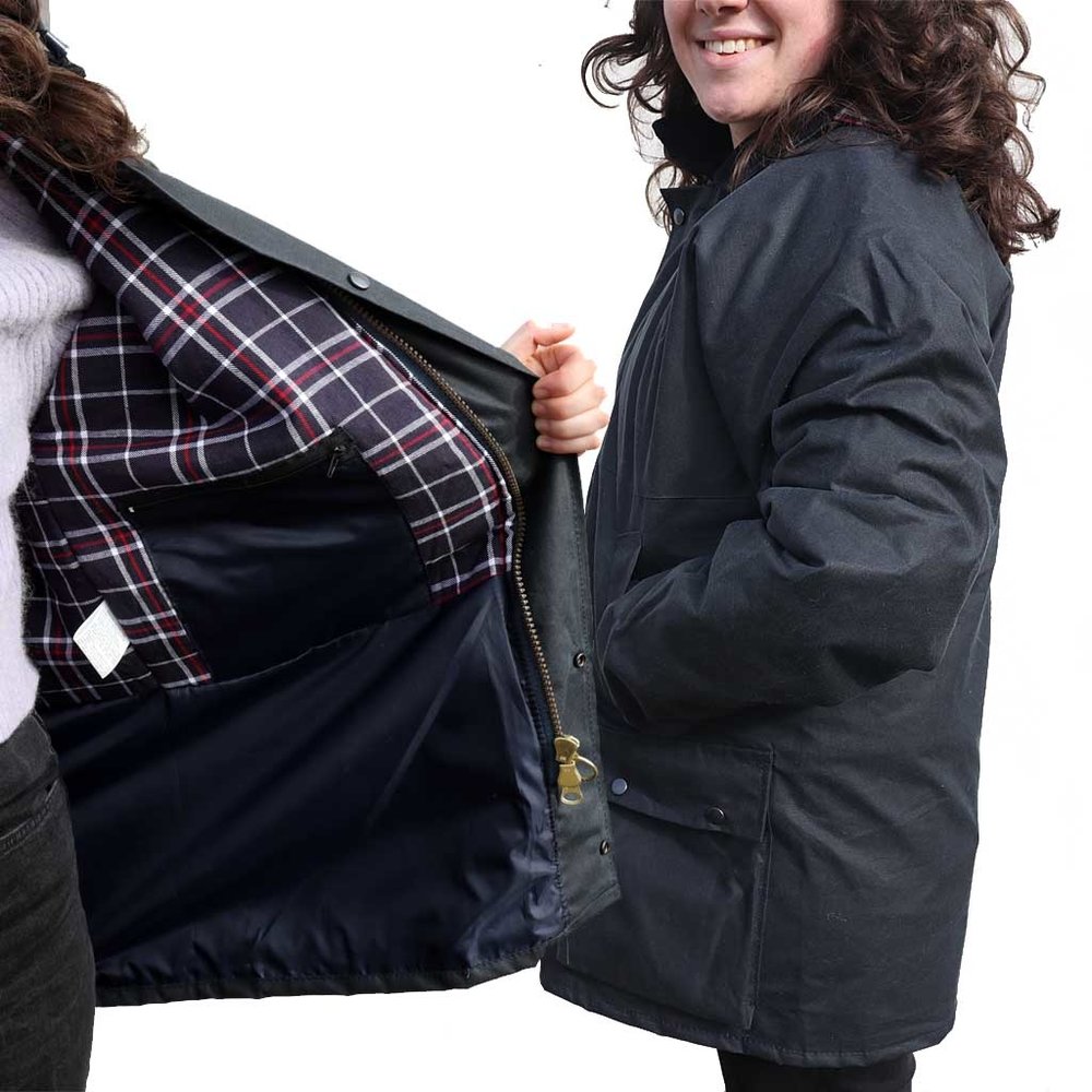 Hunter Outdoor Bolton Classic Blauw Waxjas Hunter Outdoor Bolton Classic Blauw Waxjas