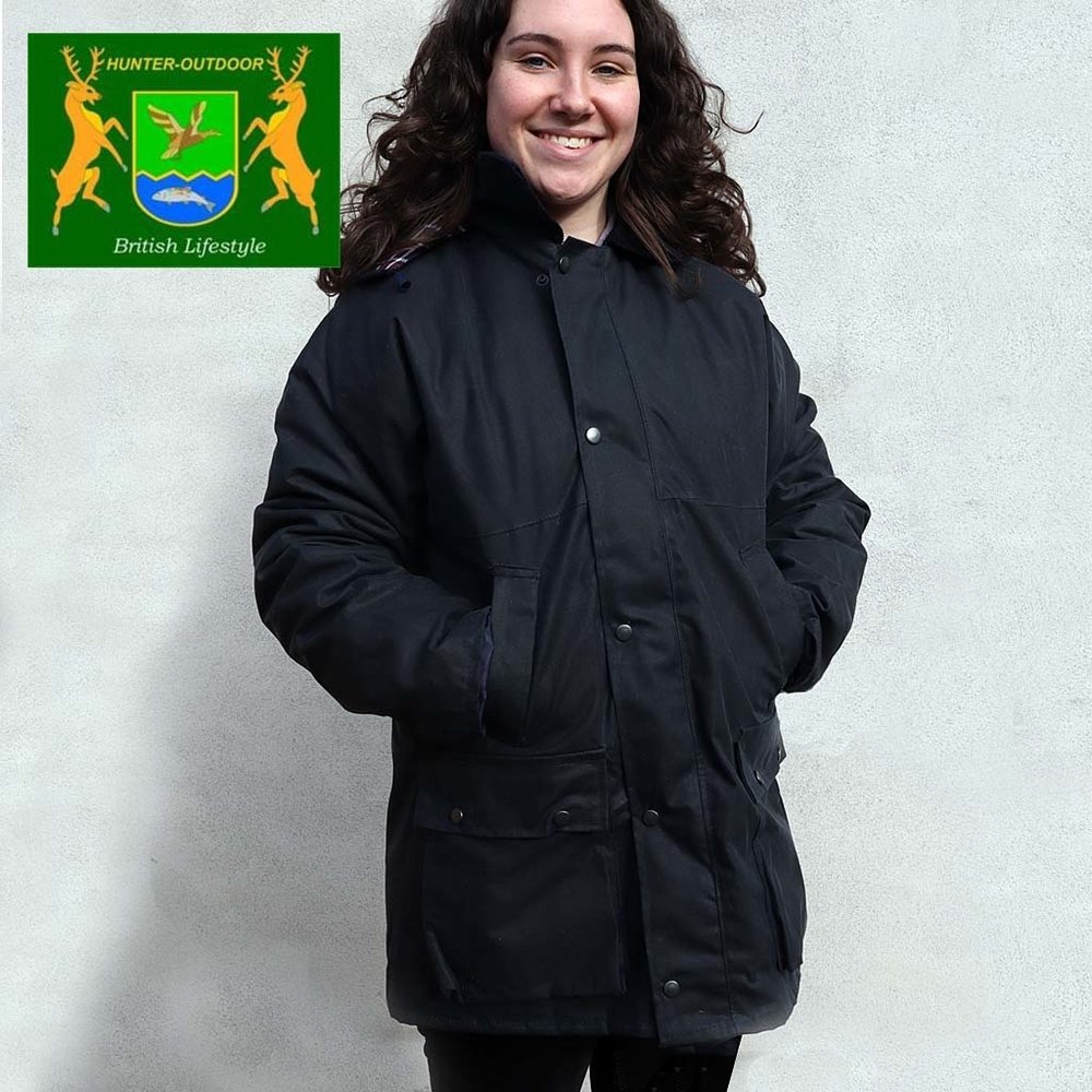 Hunter Outdoor Bolton Classic Blauw Waxjas Hunter Outdoor Bolton Classic Blauw Waxjas