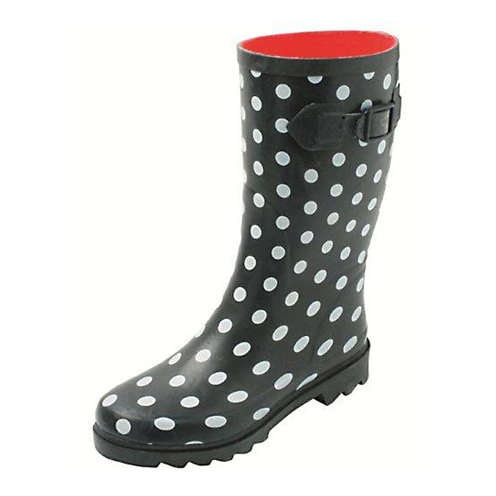 Gevavi Gevavi Stip Rubber Zwart Wit Laarzen Dames