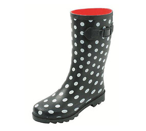 Gevavi Gevavi Stip Rubber Zwart Wit Laarzen Dames