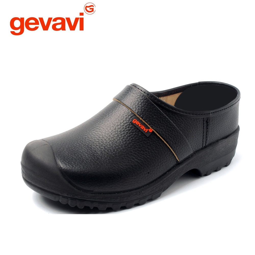 Gevavi 1230 Zwart Gesloten PU SB Klompen Gevavi 1230 Zwart Gesloten PU SB Klompen