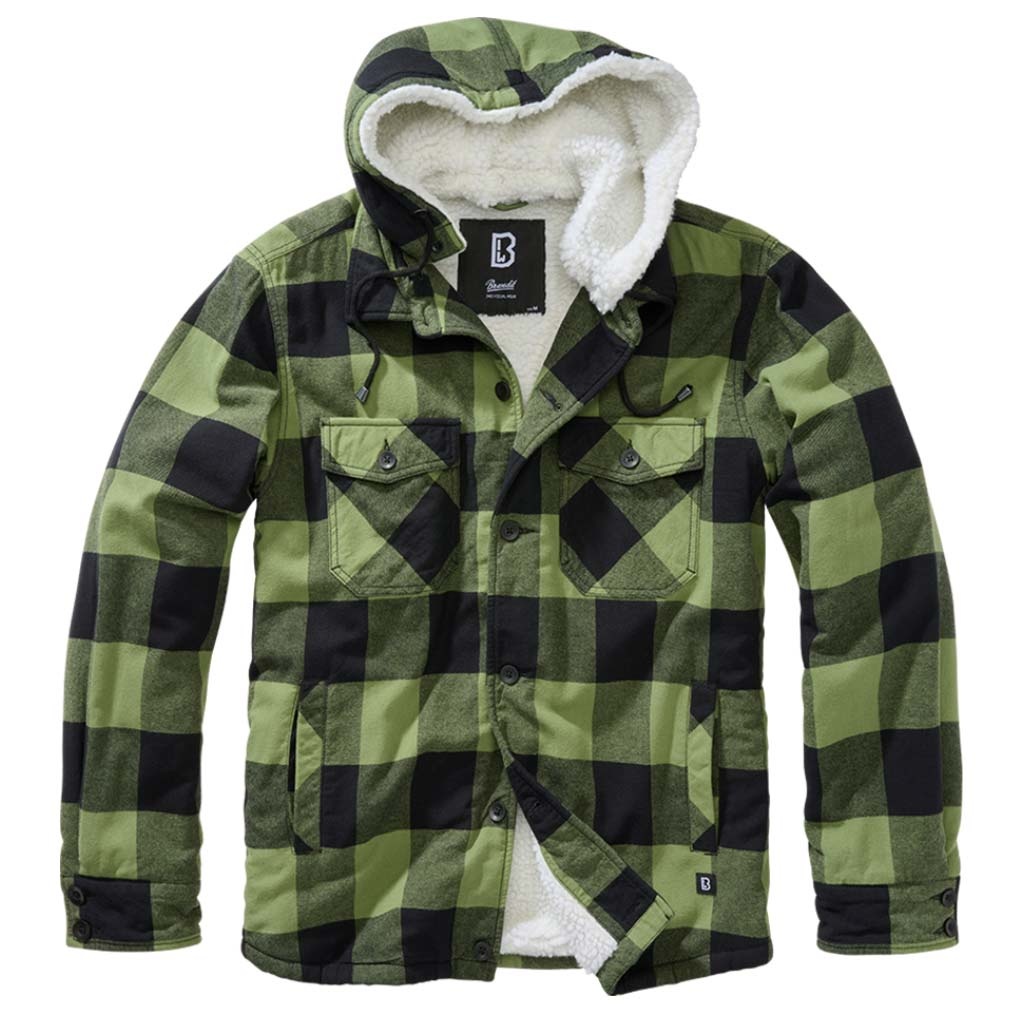 Lumberjacket Hooded Zwart-Olijf Vest Heren