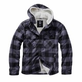 Brandit Lumberjacket Hooded Zwart-Grijs Vest Heren Brandit Lumberjacket Hooded Zwart-Grijs Vest Heren