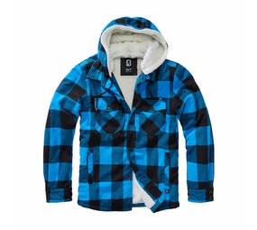 Brandit Lumberjacket Hooded Zwart-Blauw Vest Heren Brandit Lumberjacket Hooded Zwart-Blauw Vest Heren