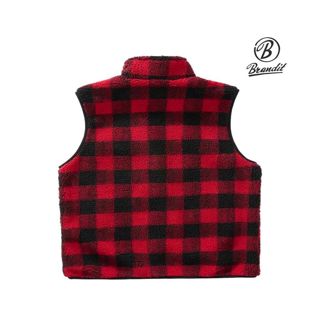 Brandit Teddyfleece Rood-Zwart Bodywarmer Heren Brandit Teddyfleece Rood-Zwart Bodywarmer Heren