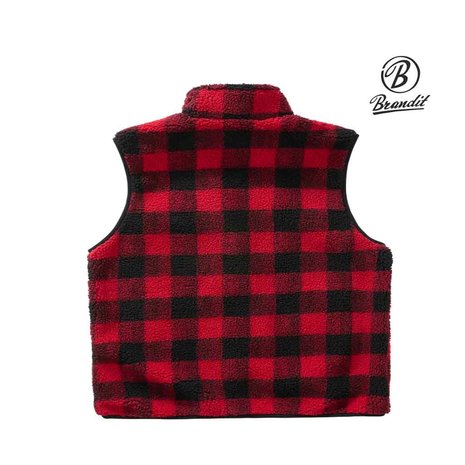 Brandit Teddyfleece Rood-Zwart Bodywarmer Heren Brandit Teddyfleece Rood-Zwart Bodywarmer Heren
