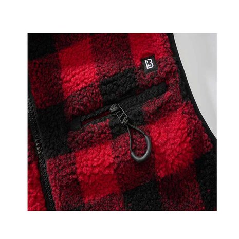 Brandit Teddyfleece Rood-Zwart Bodywarmer Heren Brandit Teddyfleece Rood-Zwart Bodywarmer Heren