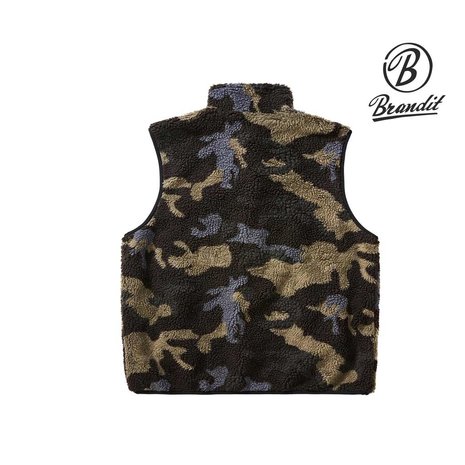 Brandit Teddyfleece Darkcamo Bodywarmer Heren Brandit Teddyfleece Darkcamo Bodywarmer Heren