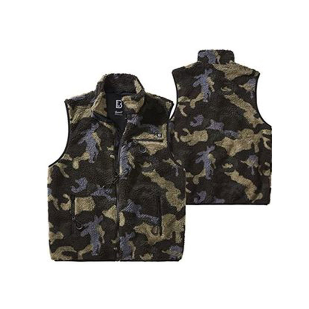 Brandit Teddyfleece Darkcamo Bodywarmer Heren Brandit Teddyfleece Darkcamo Bodywarmer Heren