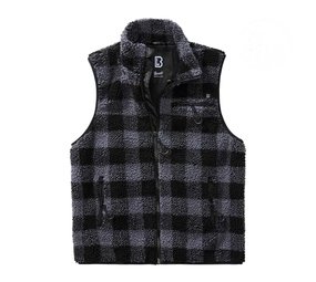 Brandit Teddyfleece Zwart-Grijs Bodywarmer Heren Brandit Teddyfleece Zwart-Grijs Bodywarmer Heren
