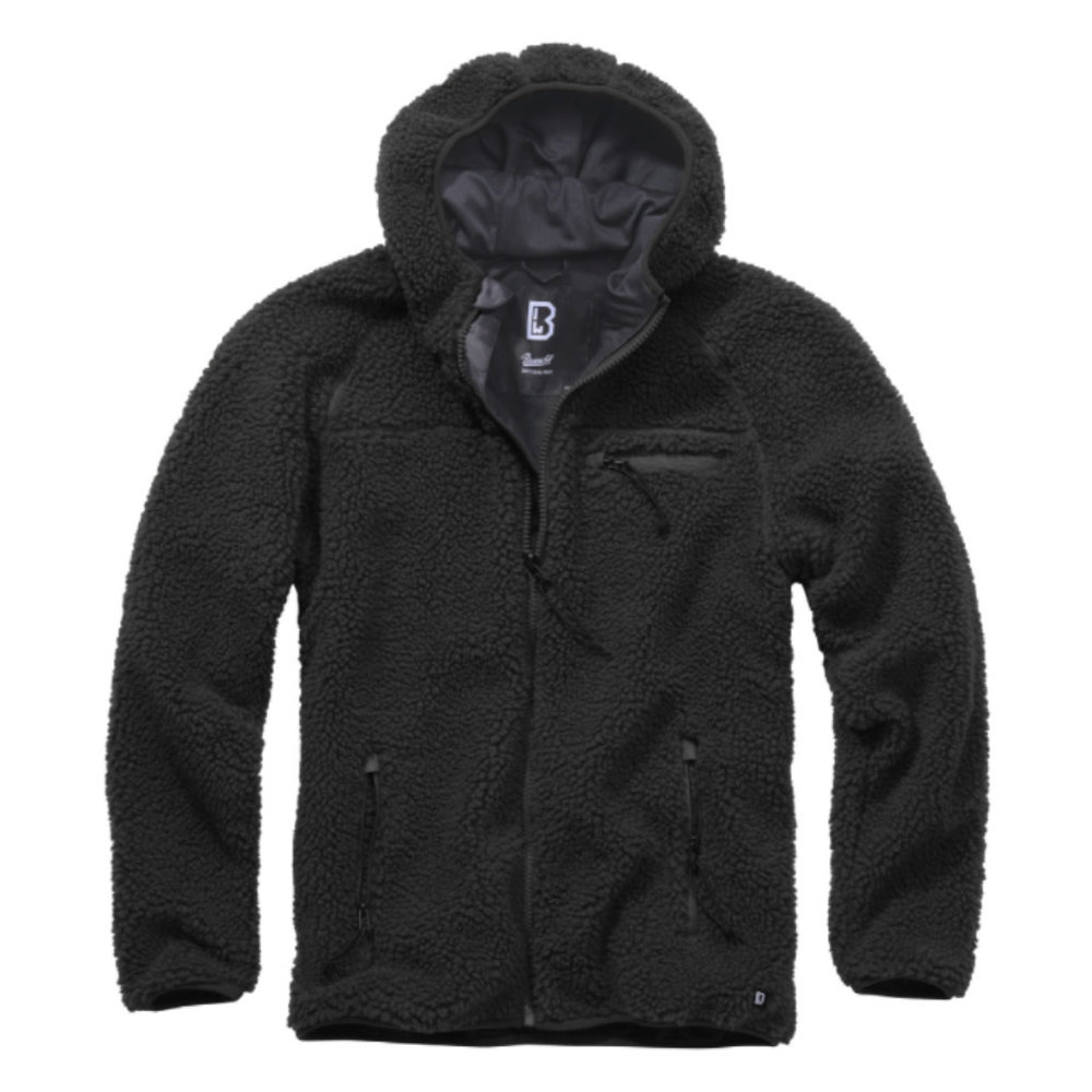 Brandit Teddyfleece Worker Zwart Jas Heren