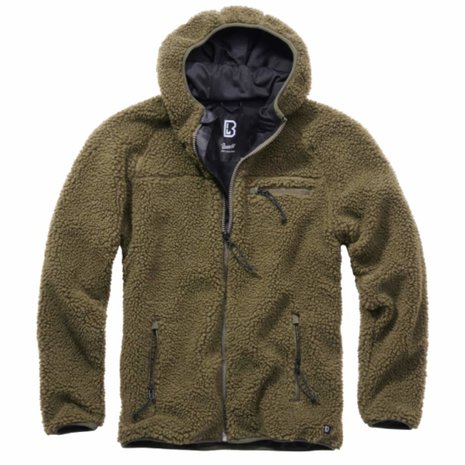Brandit Teddyfleece Worker Olijf Jas Heren Brandit Teddyfleece Worker Olijf Jas Heren