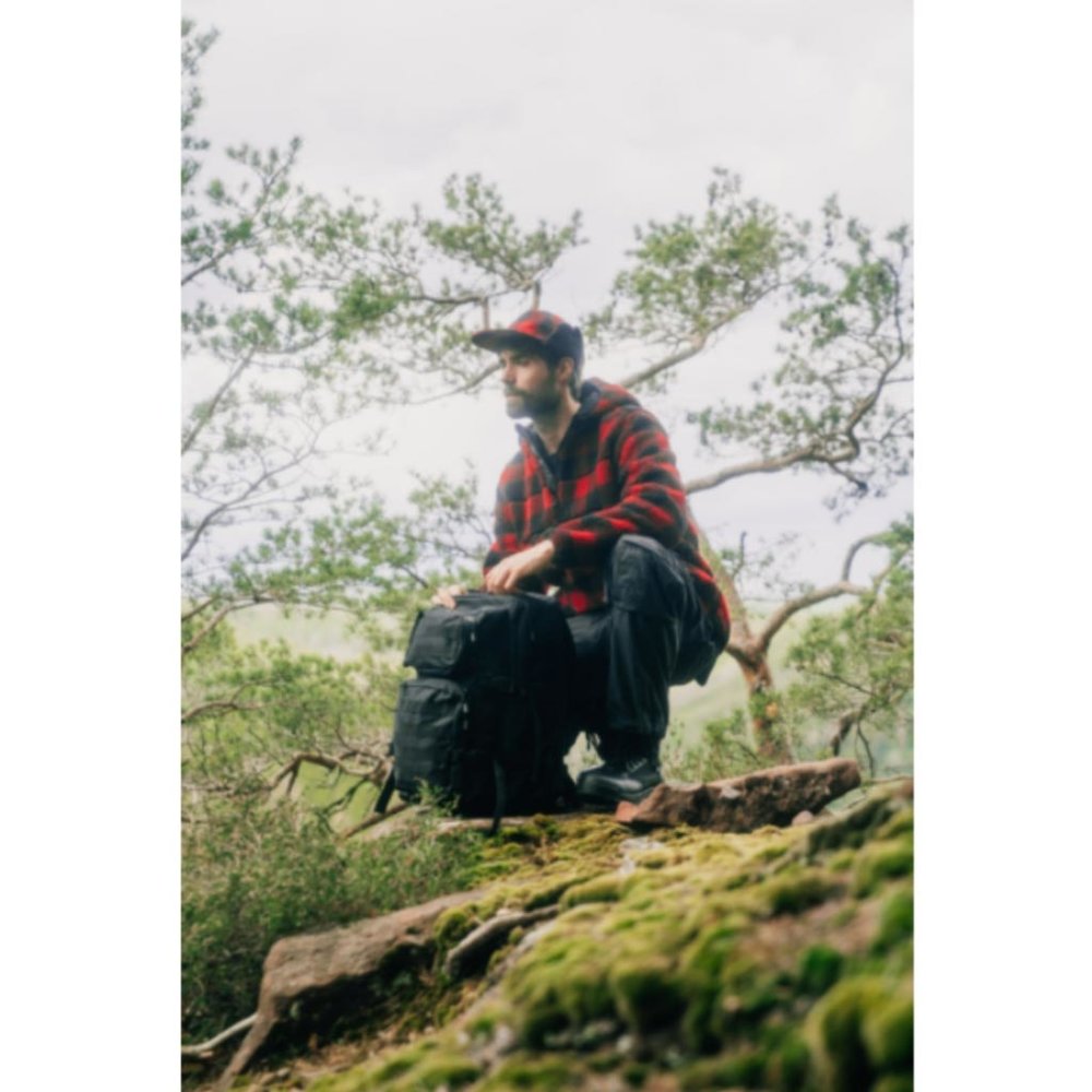 Brandit Teddyfleece Worker Rood-Zwart jacket Heren