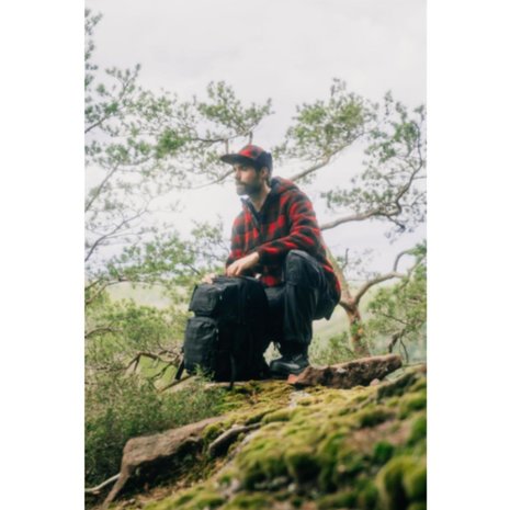 Brandit Teddyfleece Worker Rood-Zwart jacket Heren