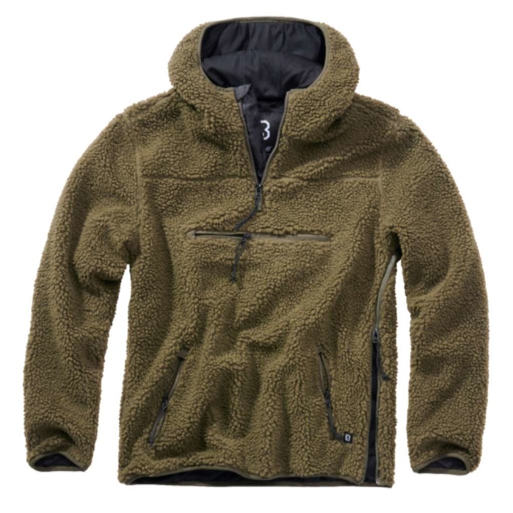 Brandit Teddyfleece Worker Olijf Pullover Heren