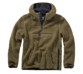 Brandit Teddyfleece Worker Pullover Olijf Sweater