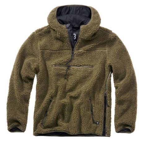 Brandit Teddyfleece Worker Olijf Pullover Heren
