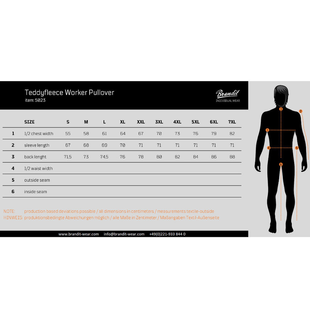 Brandit Teddyfleece Worker Olijf Pullover Heren