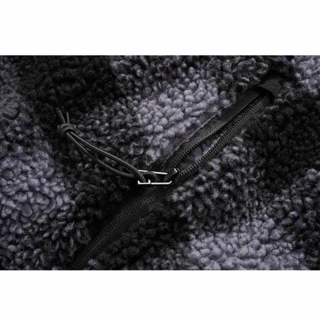 Brandit Teddyfleece Worker Zwart-Grijs Pullover Heren