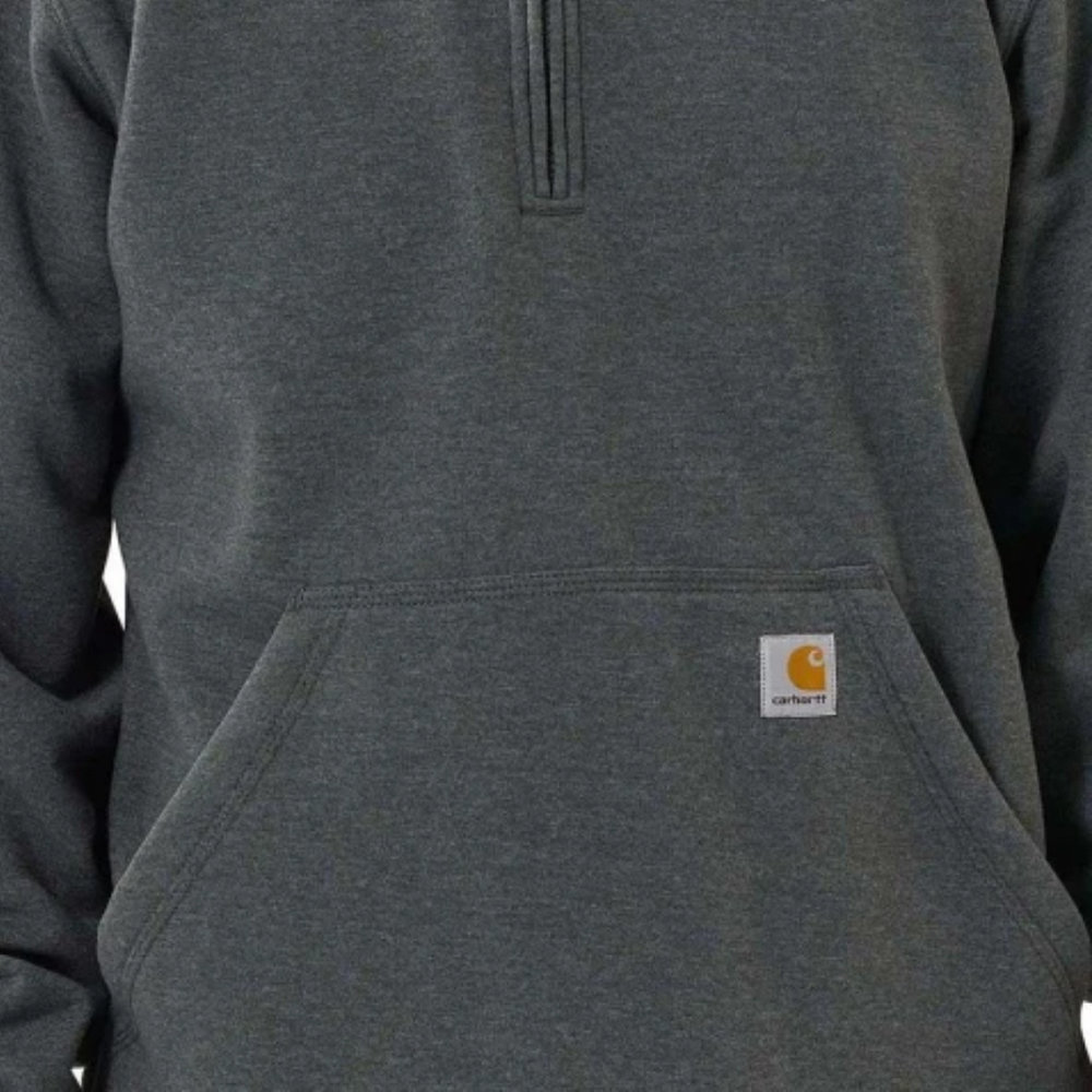 Carhartt Quarter-Zip Carbon Heather Sweatshirt Heren Carhartt Quarter-Zip Carbon Heather Sweatshirt Heren