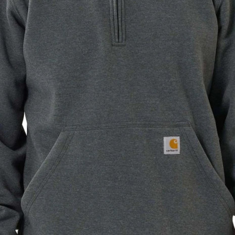 Carhartt Quarter-Zip Carbon Heather Sweatshirt Heren Carhartt Quarter-Zip Carbon Heather Sweatshirt Heren
