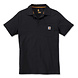 Carhartt Force Cotton Delmont Pocket Black Polo Heren Carhartt Force Cotton Delmont Pocket Black Polo Heren